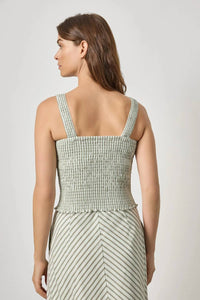 Lilla P - Striped Smocked Tank Top