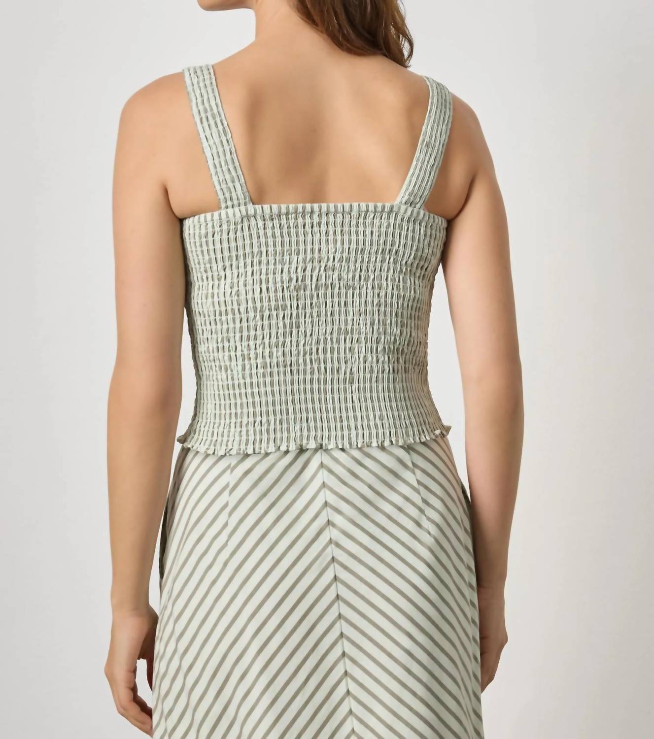 Lilla P - Striped Smocked Tank Top