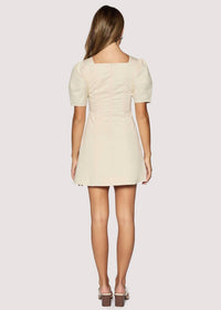 LOST + WANDER Primavera Mini Dress in cream - women's dress - detail view
