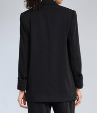 Lola & Sophie - Women's Button Cuff Blazer