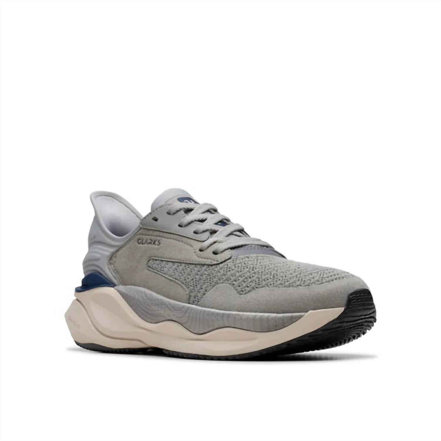 Clarks Men's Pace Walking Shoes in grey - men's shoe - alternate view
