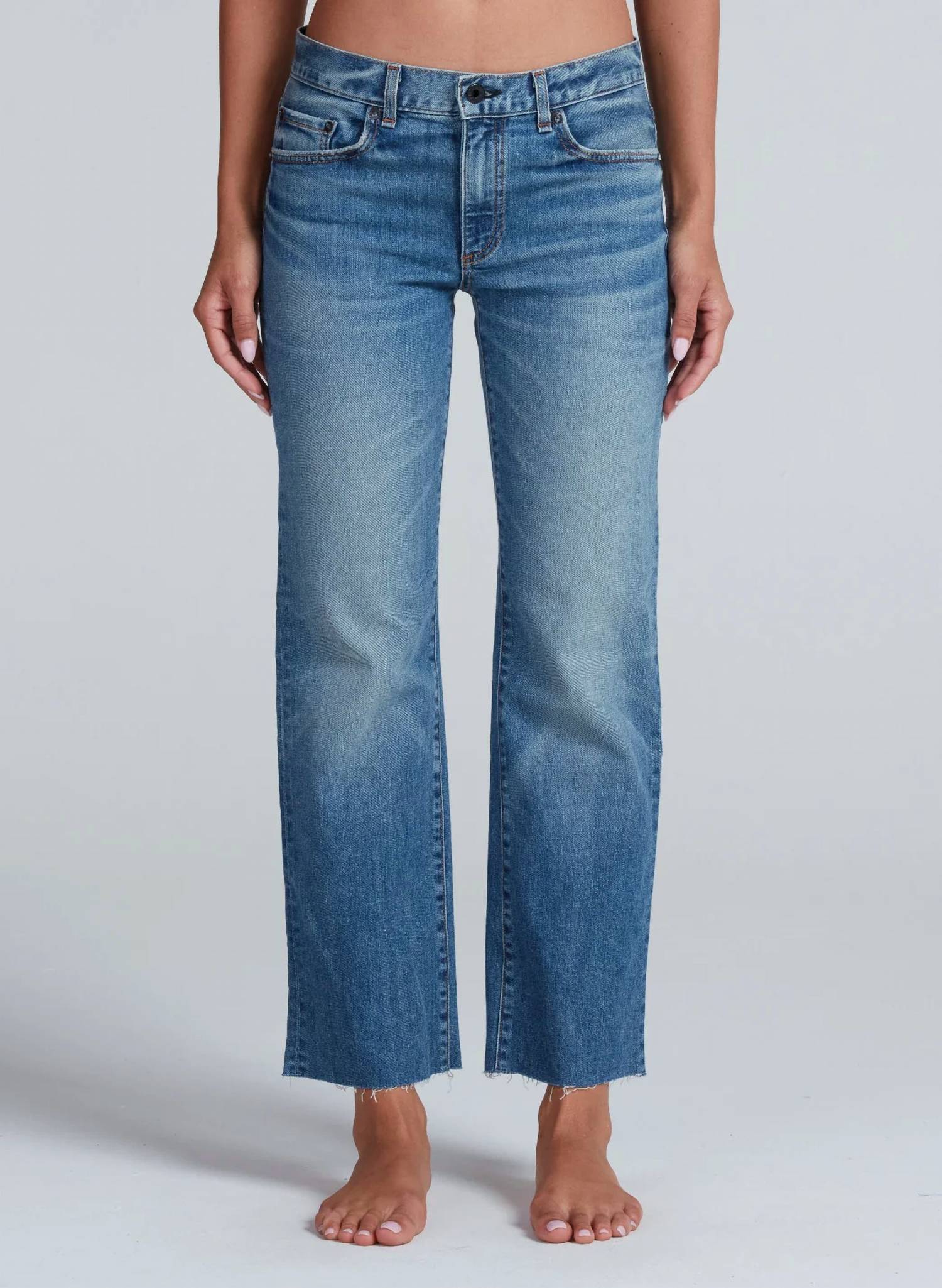 Askk Ny - Cat Mid-rise Straight Leg Jean