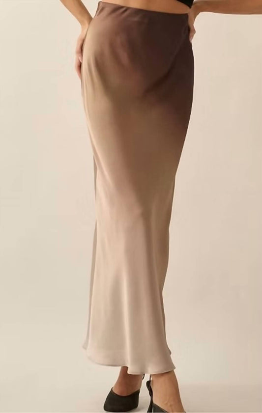 Promesa - High-Waist Ombre Woven Maxi Skirt