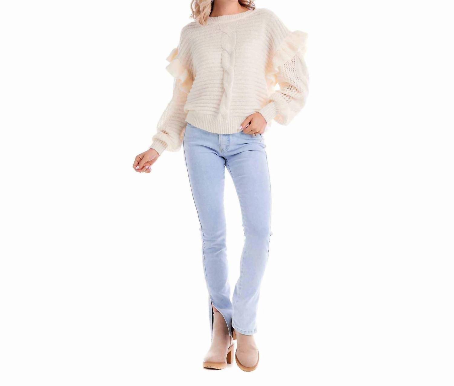 Mudpie - Willow Ruffle Sweater