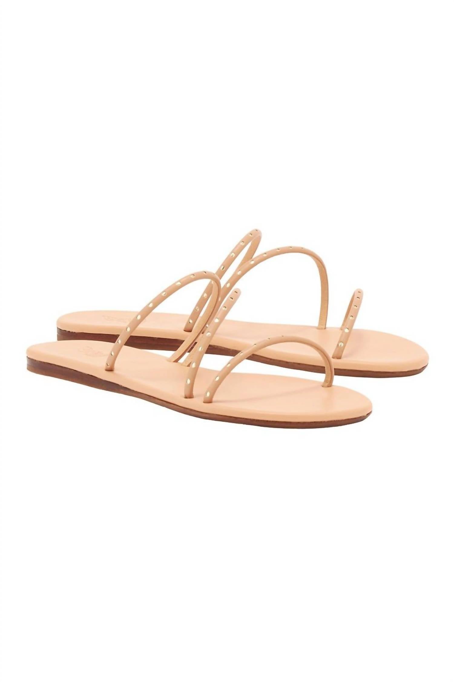 ANCIENT GREEK SANDALS Women's Lynx Flat Sandals in natural platinum - women's sandal