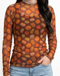 Jess Lea - Pumpkin Obsession Mesh Top