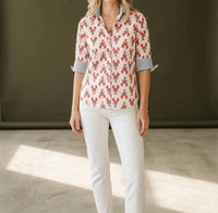 Pink Pineapple - Lobster Print Blouse