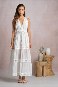 Elan - Caicos Midi Dress With Crochet Detail