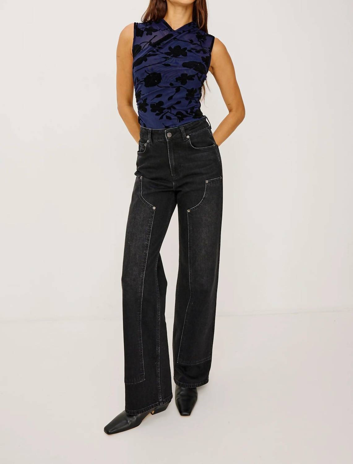 Rails - Lauris Velvet-flocked Top