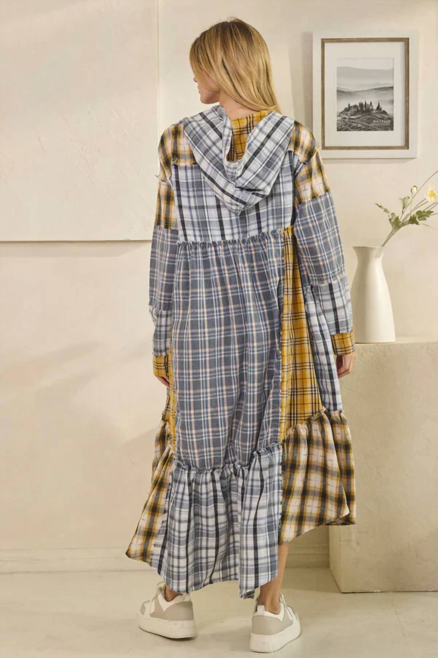 Oli & Hali - Women's Tie Front Duster Jacket
