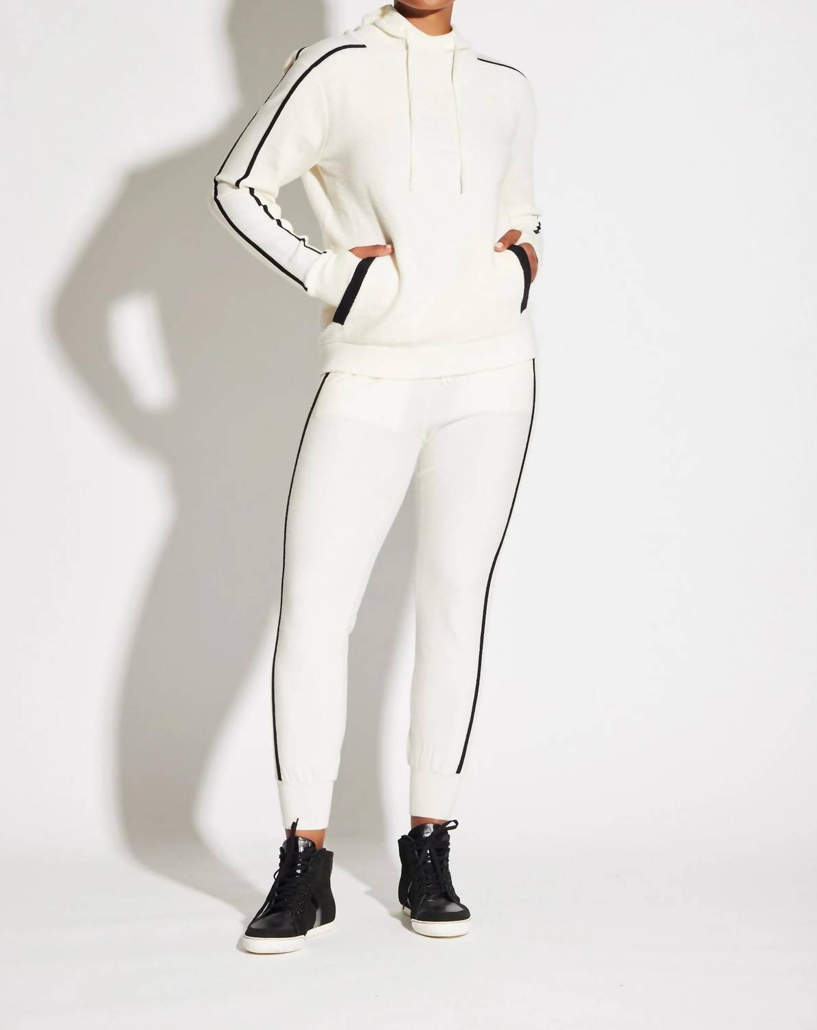Circular Path - Double Stripe Pullover Hoodie