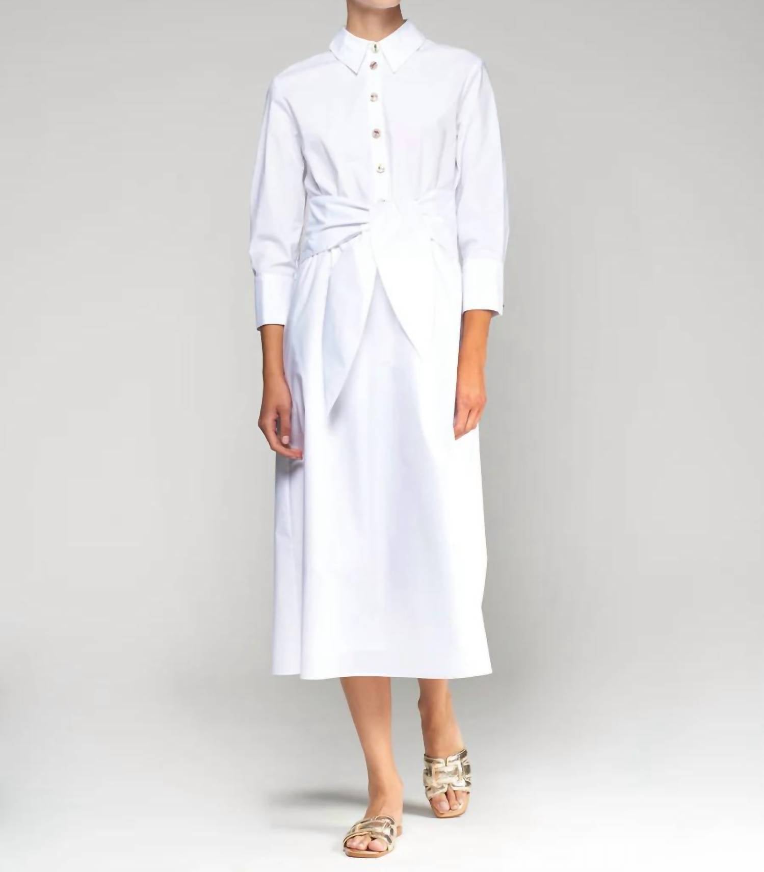 Vilagallo - BLANCO POPLIN DRESS