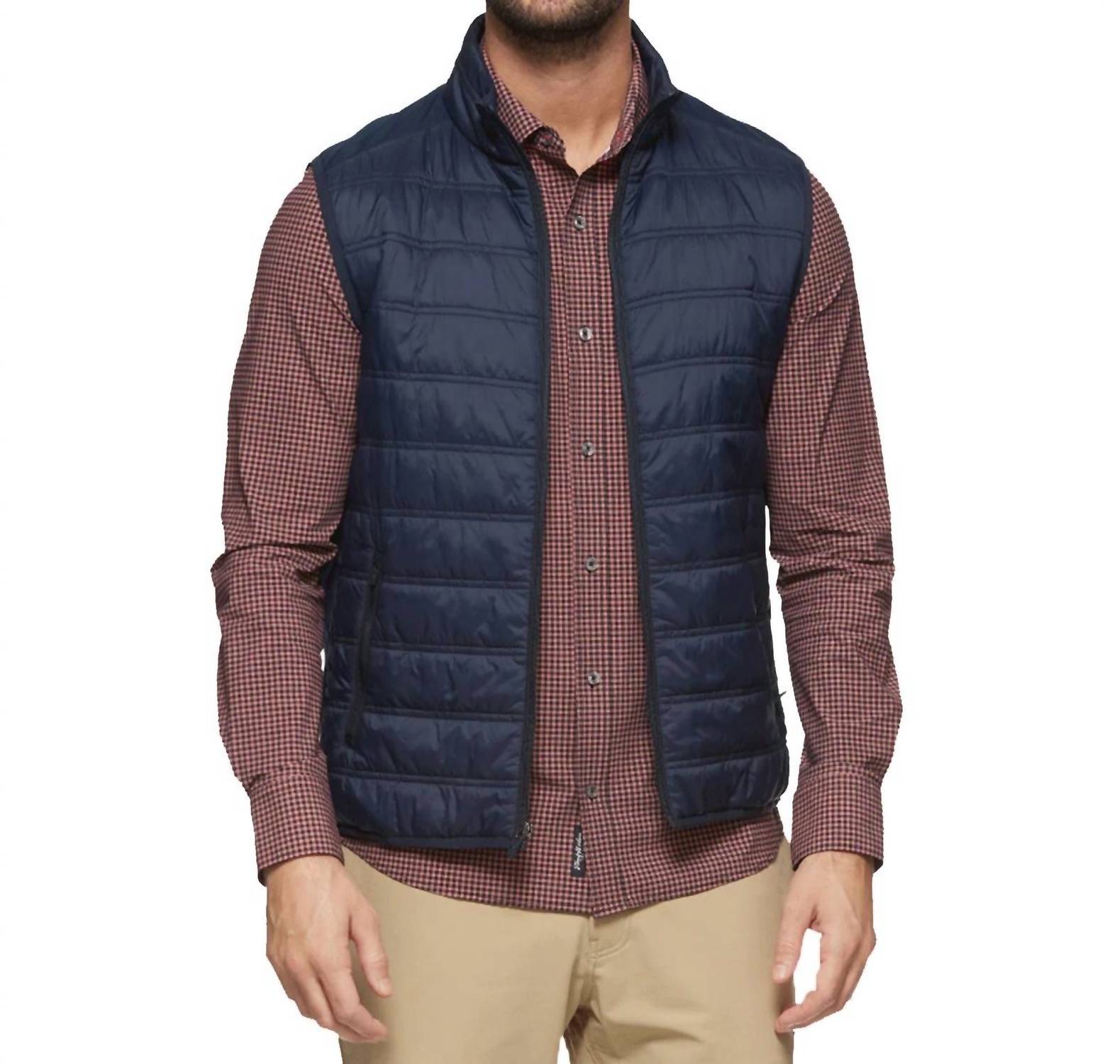 Flags & Anthem Worthington Performance Puffer Vest in navy - men's jacket - alternate view