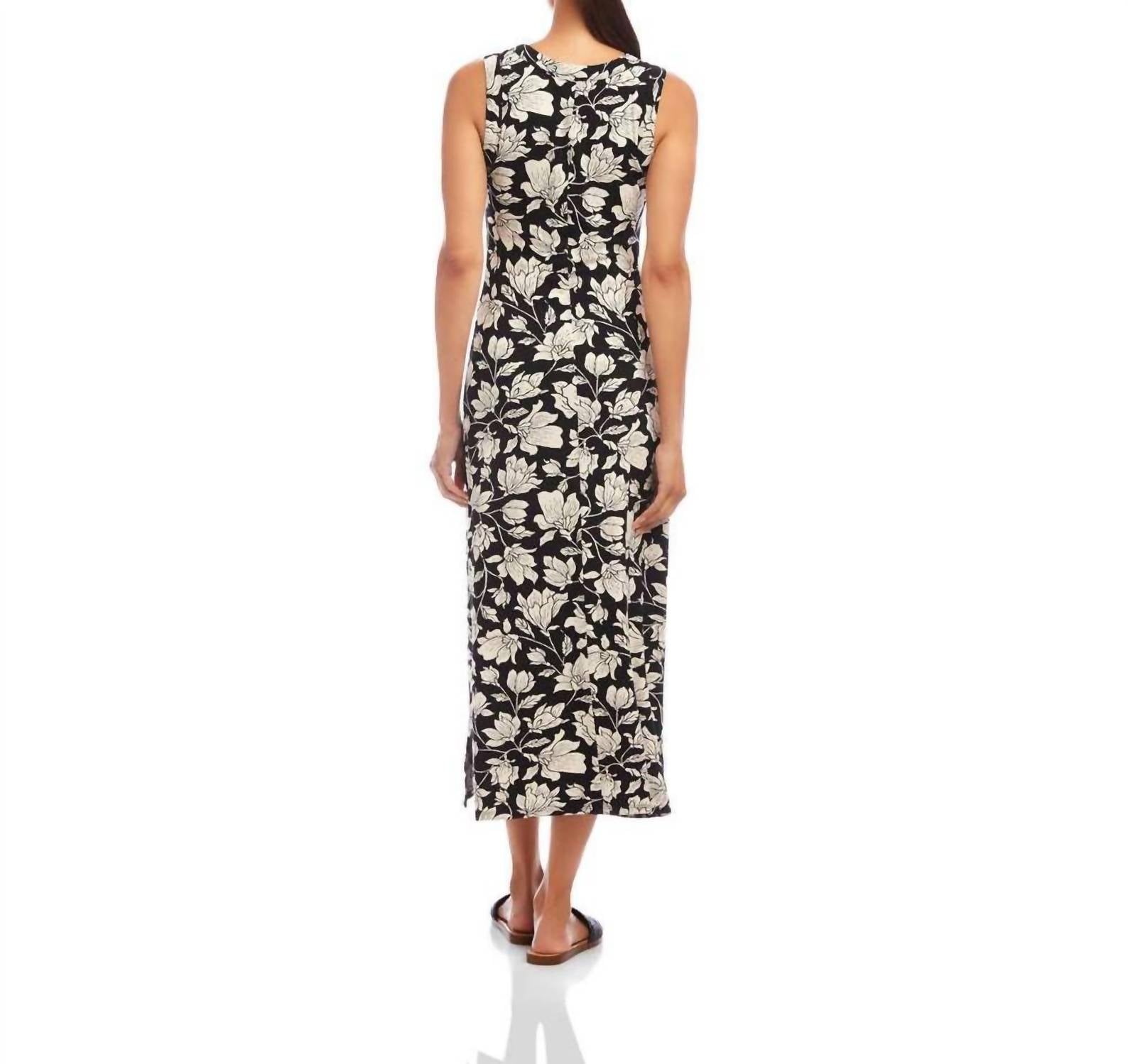 Karen Kane - Sleeveless V-Neck Midi Dress