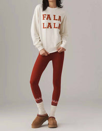Beach Riot Devyn Oversized Frosted Fa La La Sweatshirt in white - women's top