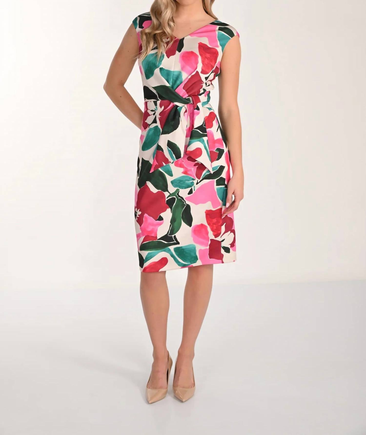 Frank Lyman - Sleeveless Floral Sheath Dress