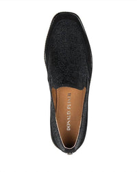 DONALD PLINER Women's Wedge Seude Embossed Shoe in black - women's flats - detail view