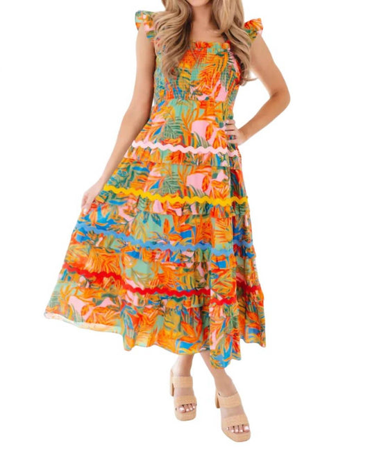 J.Marie - Paloma Tiered Ric Rac Midi Dress