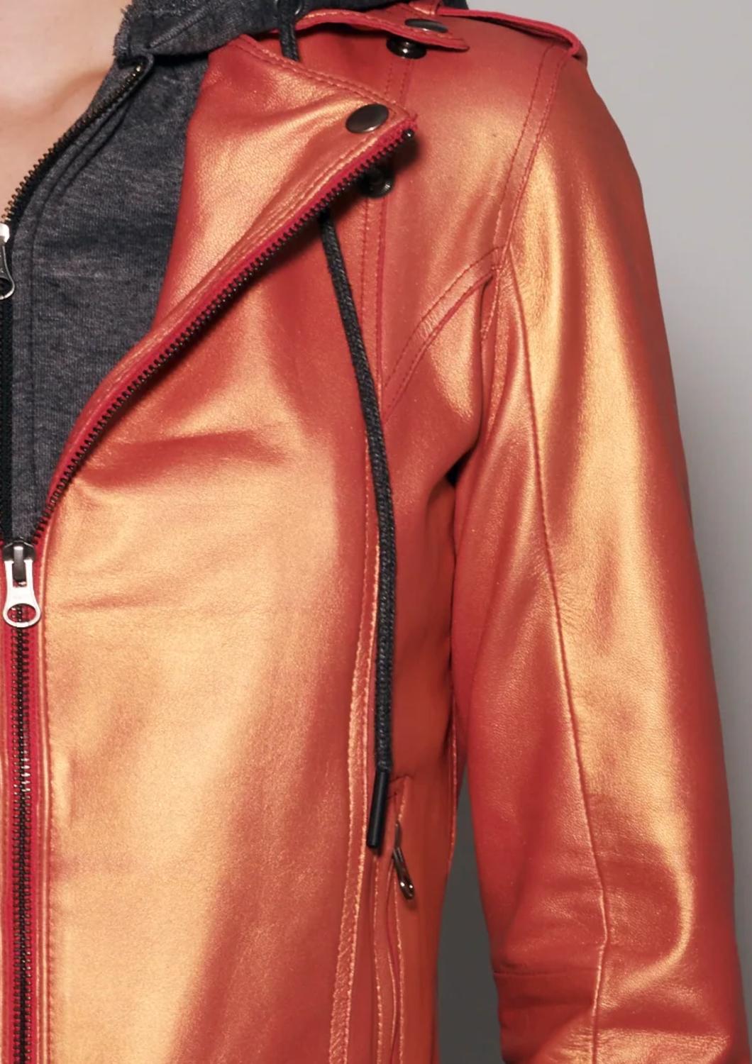 Jkt Nyc - Molly Metallic Leather Jacket
