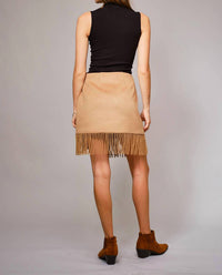 Blue B - Fringe Buckle Wrap Mini Skirt