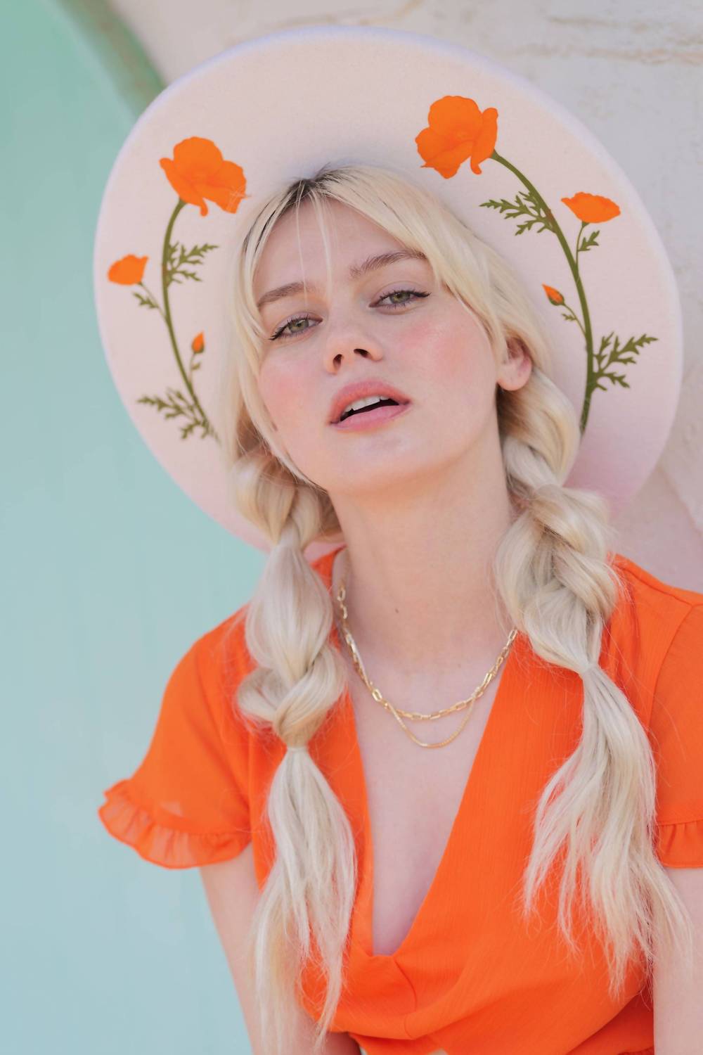 Wild as Heck Poppy Pencil Brim Hat in beige multi - women's hat