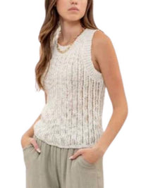 Blu Pepper - Crochet Knit Tank Top