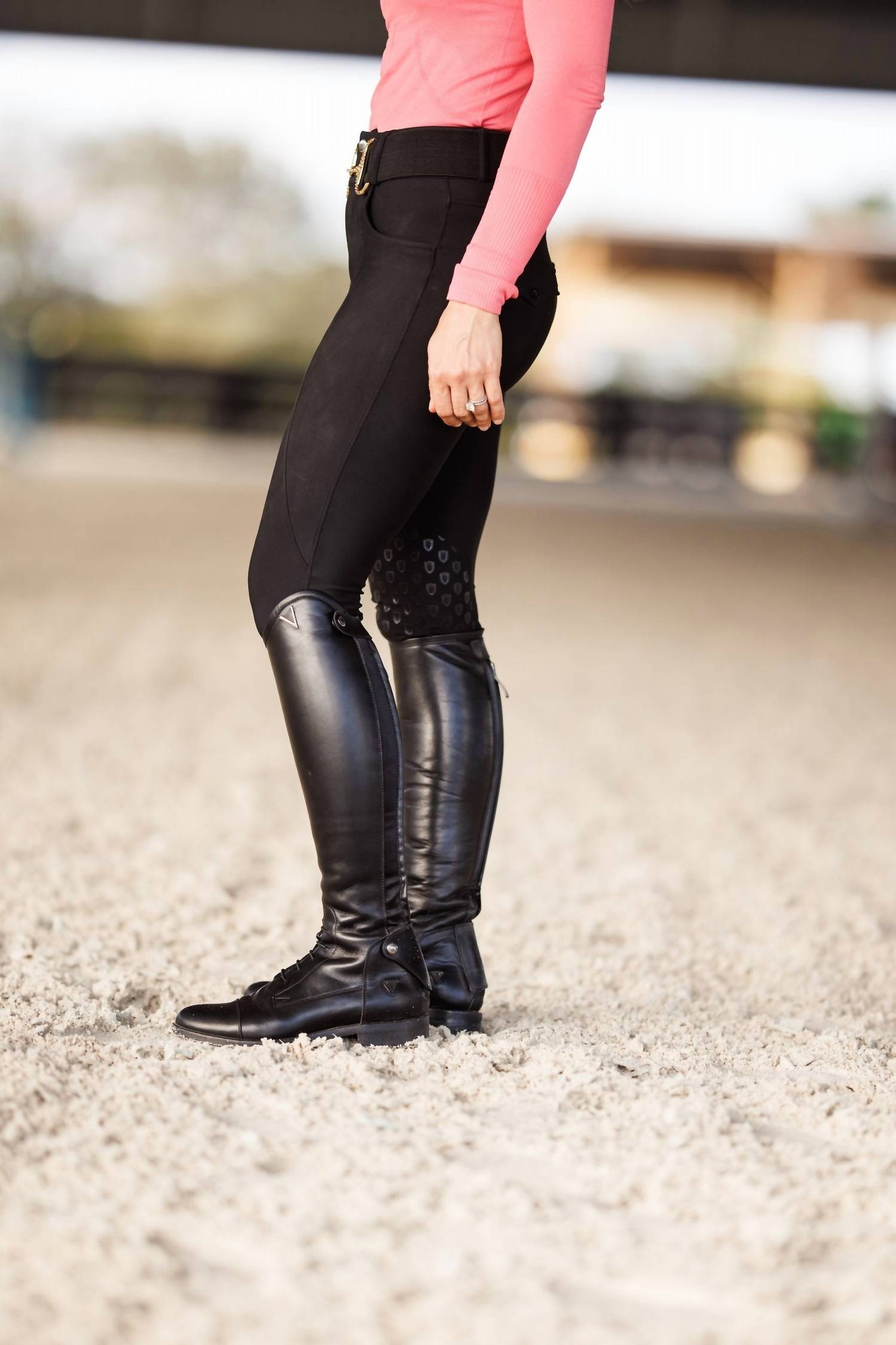 Willow Equestrian Training Breech Riding Pants in black - women's pants - alternate view