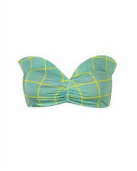 JUAN DE DIOS Women's Victoria Top in army green squares - women's swimwear
