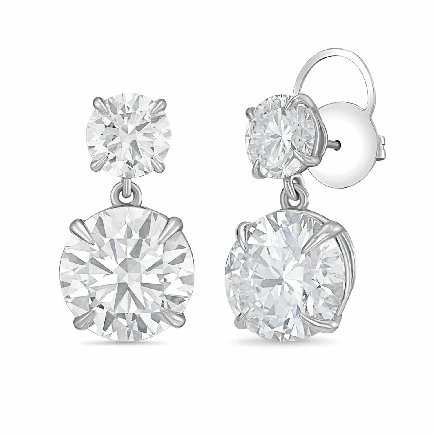 Diana M Jewels - Women's Round Lab-Grown Diamond Stud Earrings (15.00 Ct TCW) - Grand