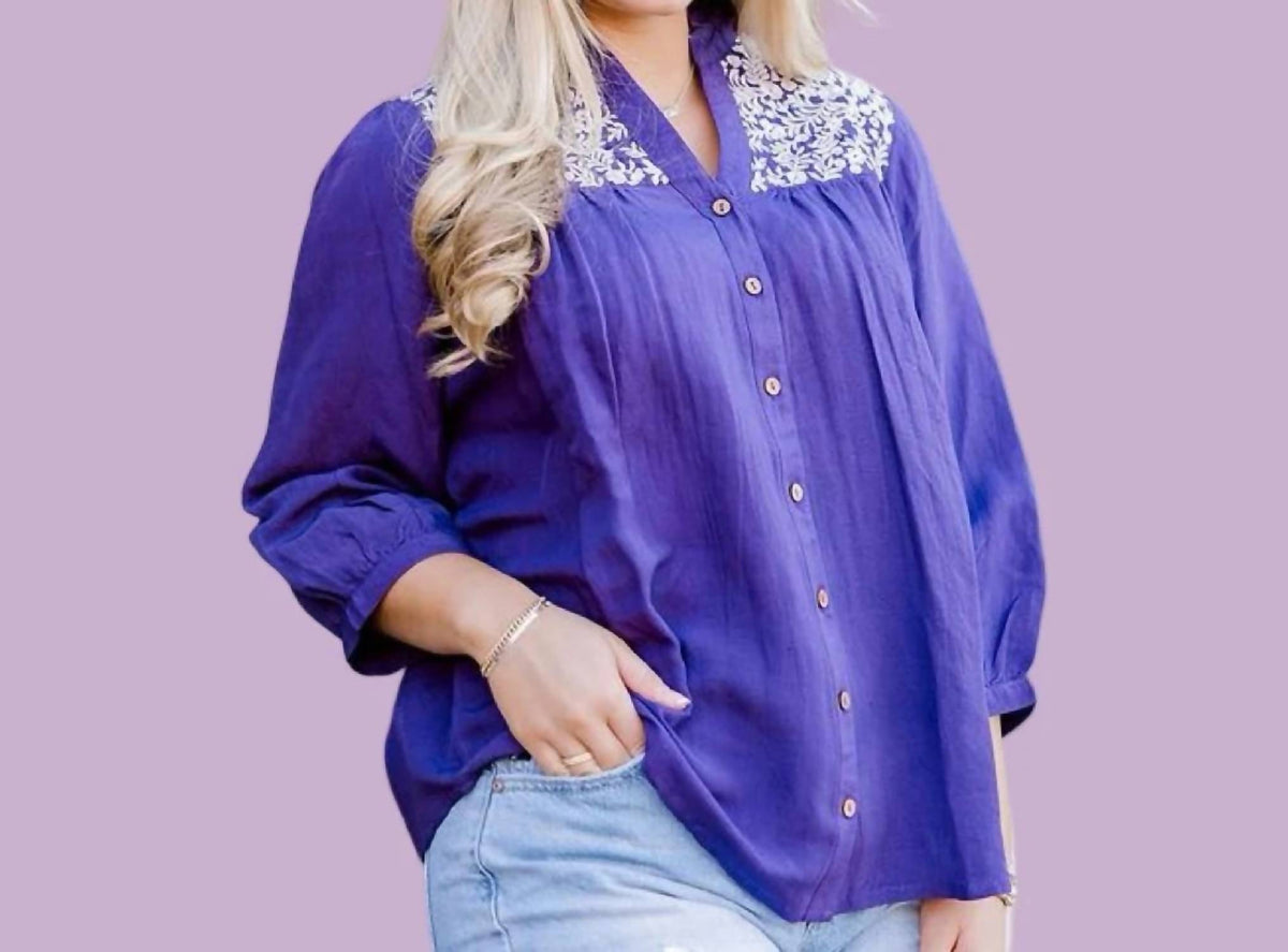 Layerz Clothing - Jane V-neck Three Quarter Sleeve Top