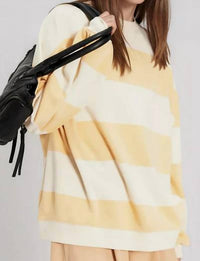 Free People - Classic Striped Oversized Crewneck Top