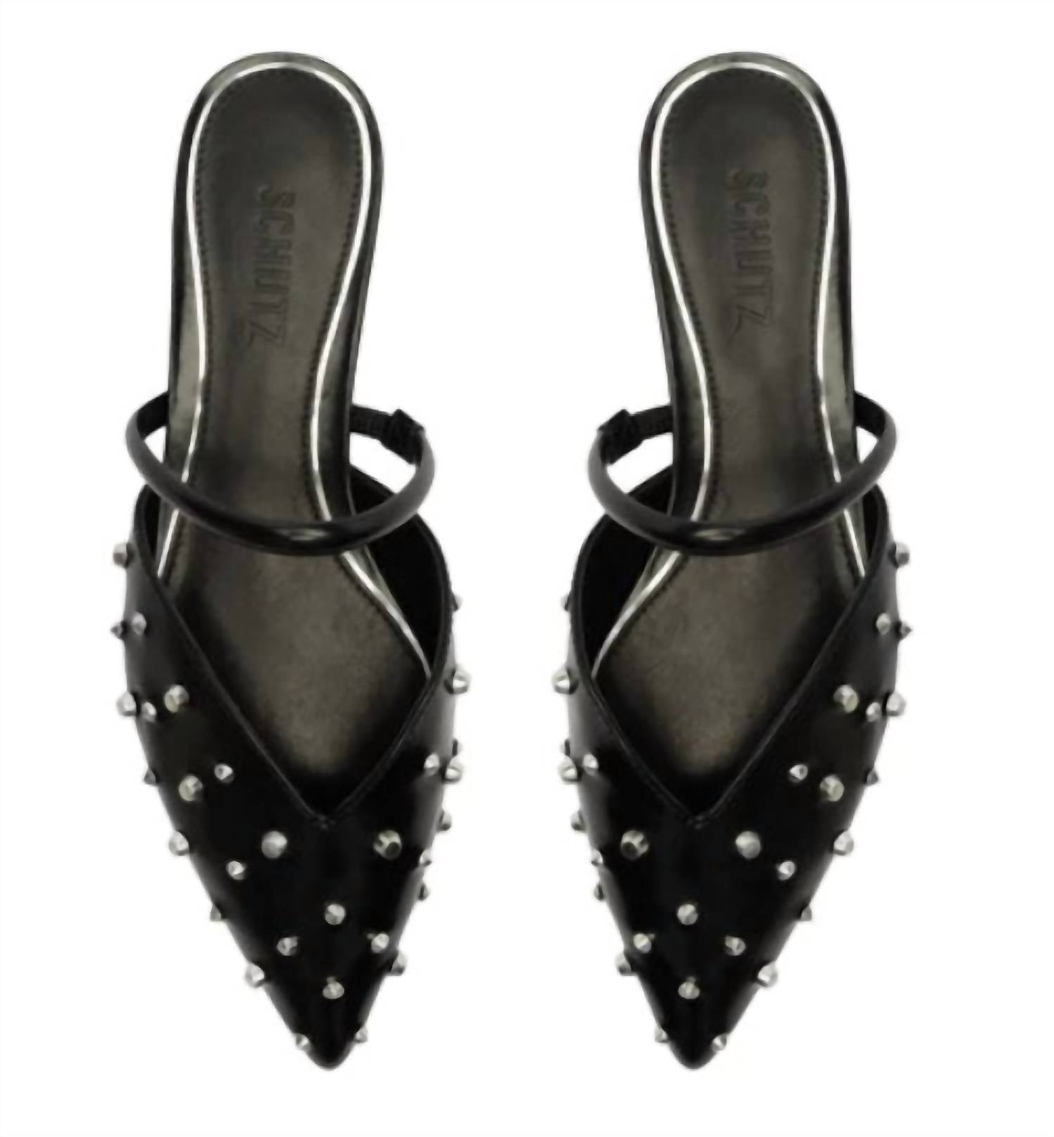 Schutz - Women's Gayle Studded Mule Flat
