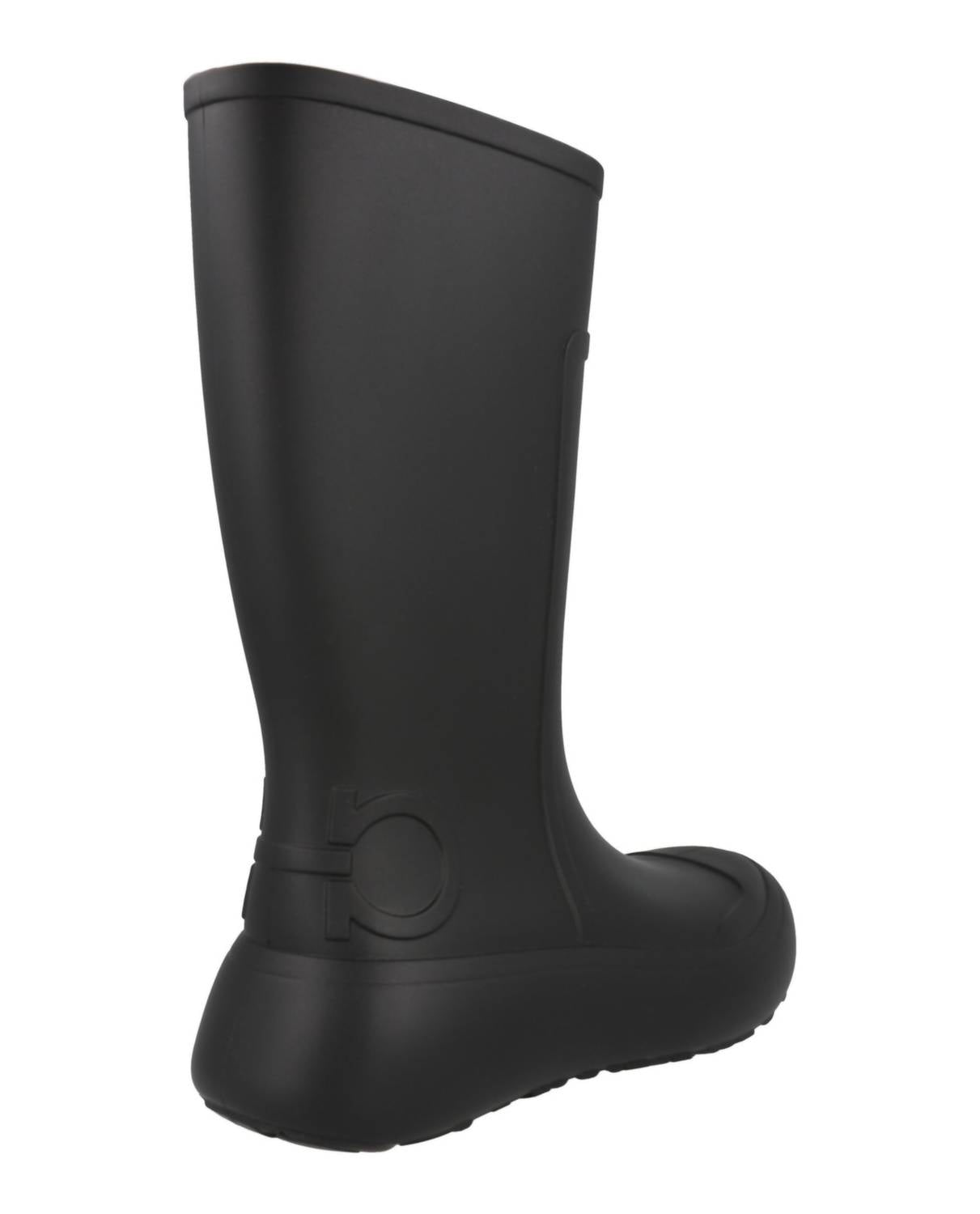Salvatore Ferragamo Women's Gancini Logo Rain Boots in black - women's shoe - alternate view
