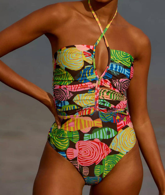 Farm Rio - Fish Print One-piece Swimsuit