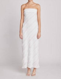 Endless Rose - Strapless Ruffled Maxi Dress