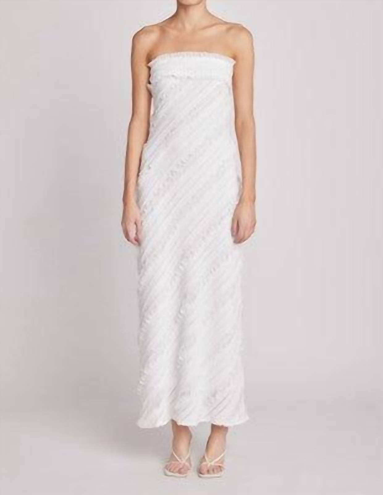 Endless Rose - Strapless Ruffled Maxi Dress