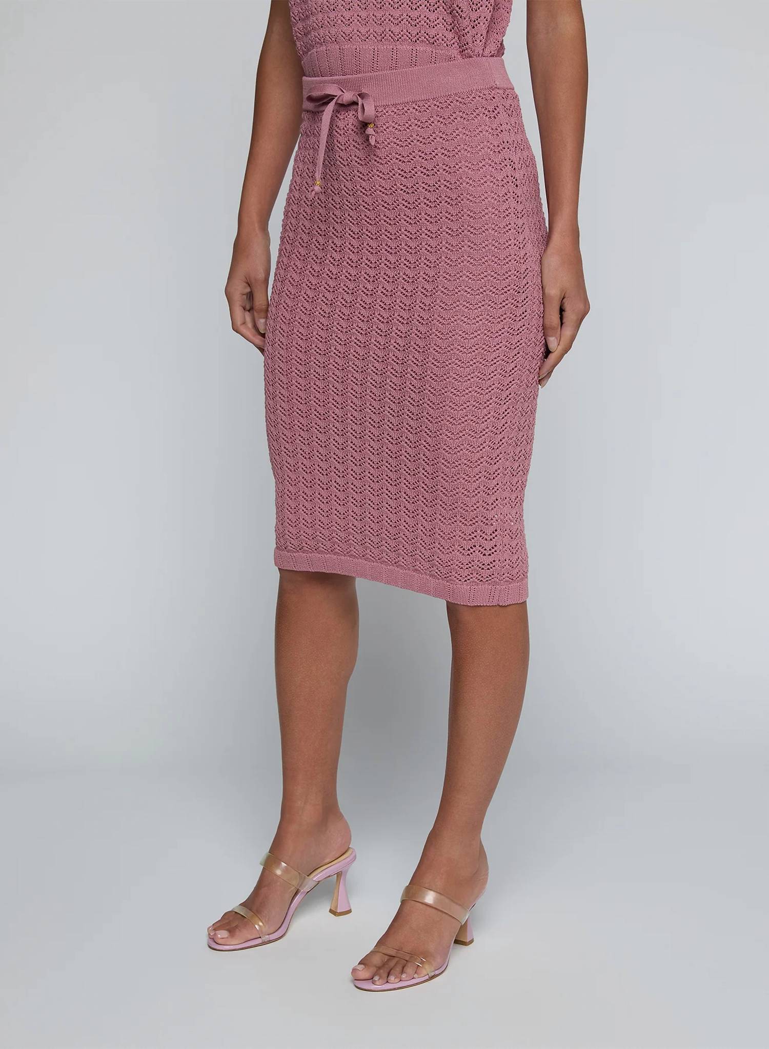 L'Agence - Lacen Pointelle Knit Skirt