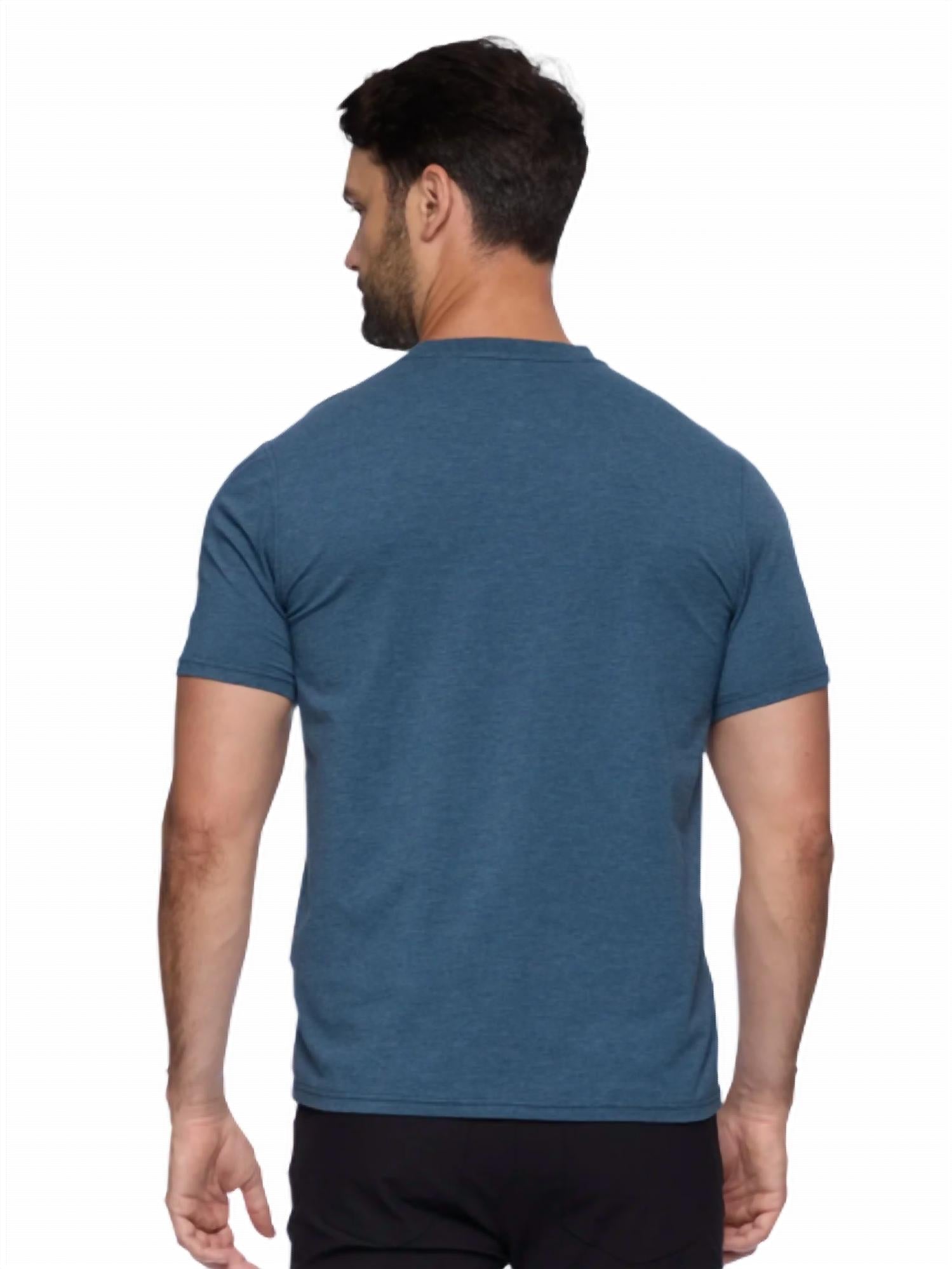 Flags & Anthem - Essential Stretch Comfort Short Sleeve Henley Shirt