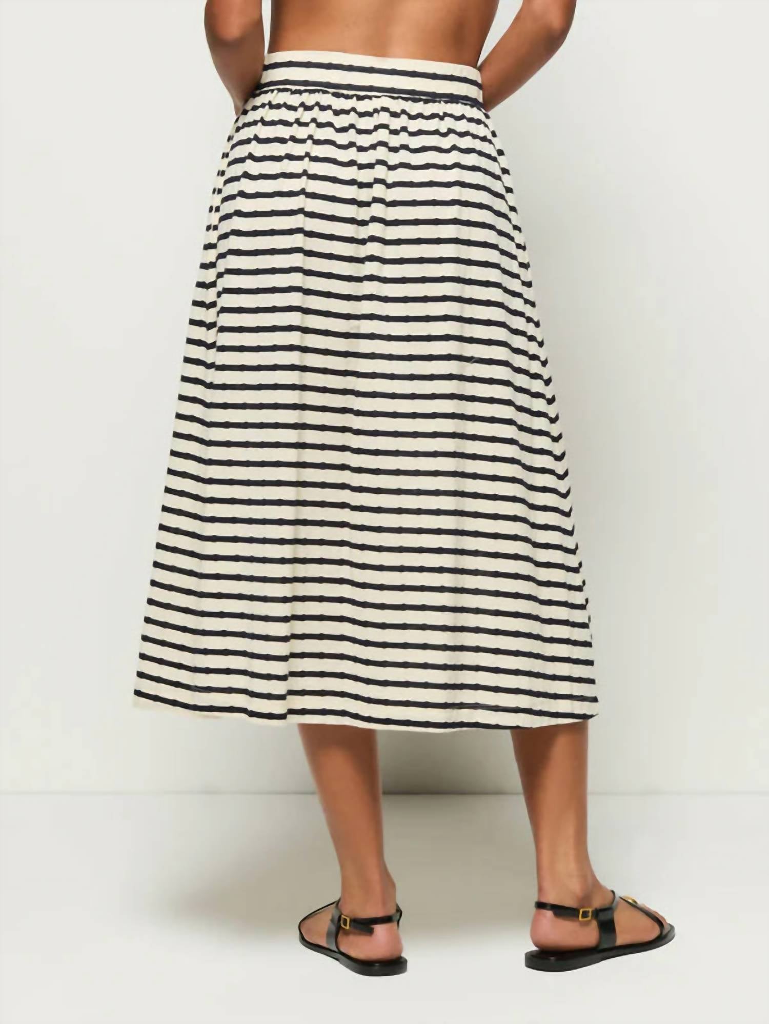 Nation LTD Vida A-line Skirt in night sky stripe - women's skirt - alternate view