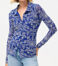 Johnny Was - MARICEL MESH BUTTON DOWN SHIRT