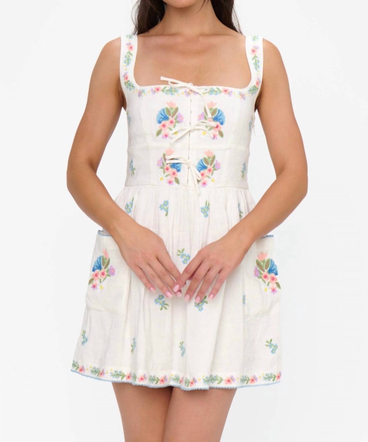 Show Me Your Mumu Demi Mini Dress in white - women's dress - view 4