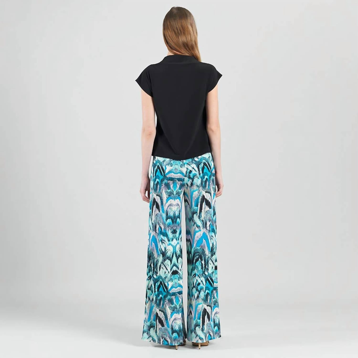 CLARA SUNWOO Soft Knit Palazzo Pant in multi - women's pants - view 8