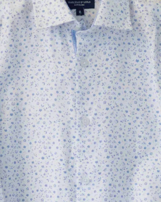 Leo & Zachary - Boys' Floral Long Sleeve Dress Shirt