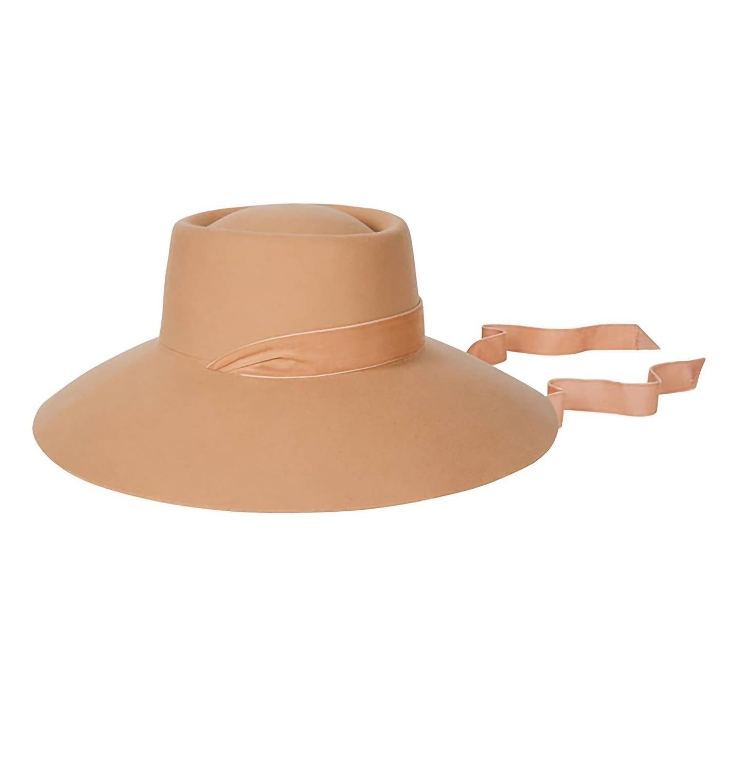 Lack of Color paloma midi sun hat in dusty rose - women's hat - detail view