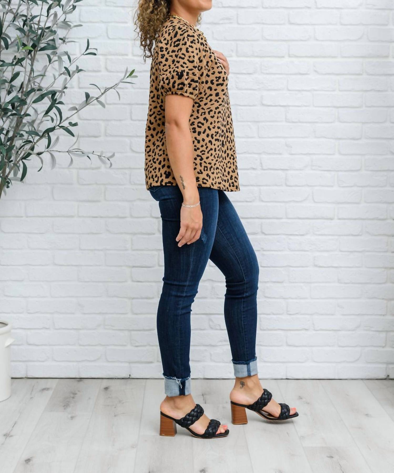 Hailey & Co - Spotted Animal Print Blouse