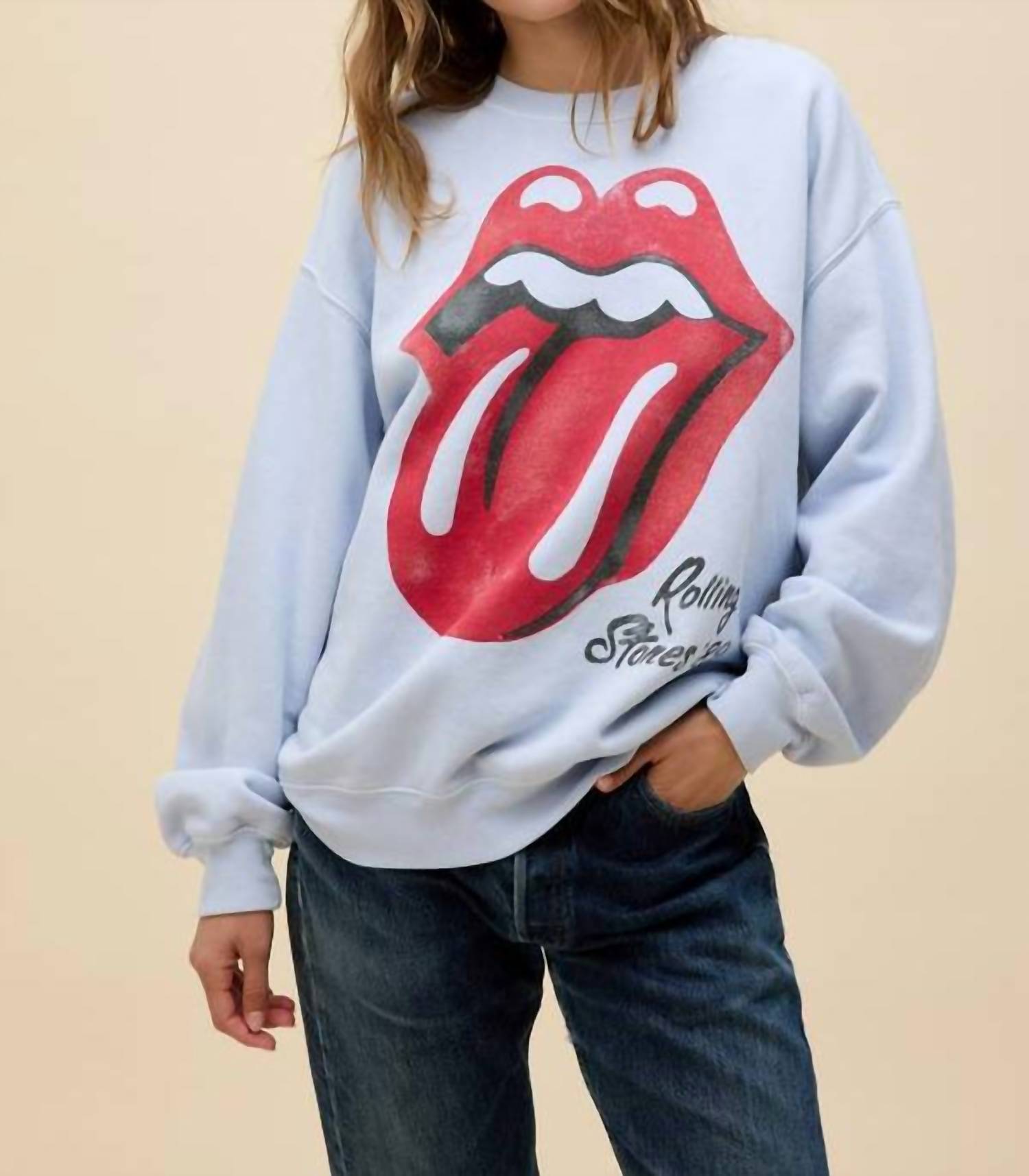 Daydreamer - Rolling Stones Big Tongue '89 Oversized Crew Sweatshirt