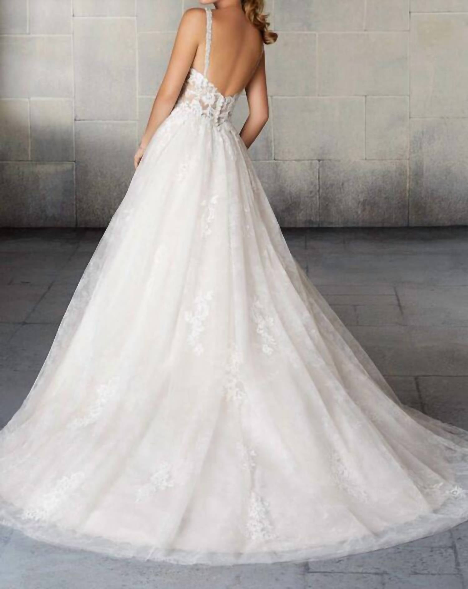 MORILEE Sakura Wedding Dress in ivory rose - women's dress - detail view
