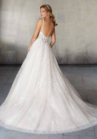 MORILEE Sakura Wedding Dress in ivory rose - women's dress - alternate view