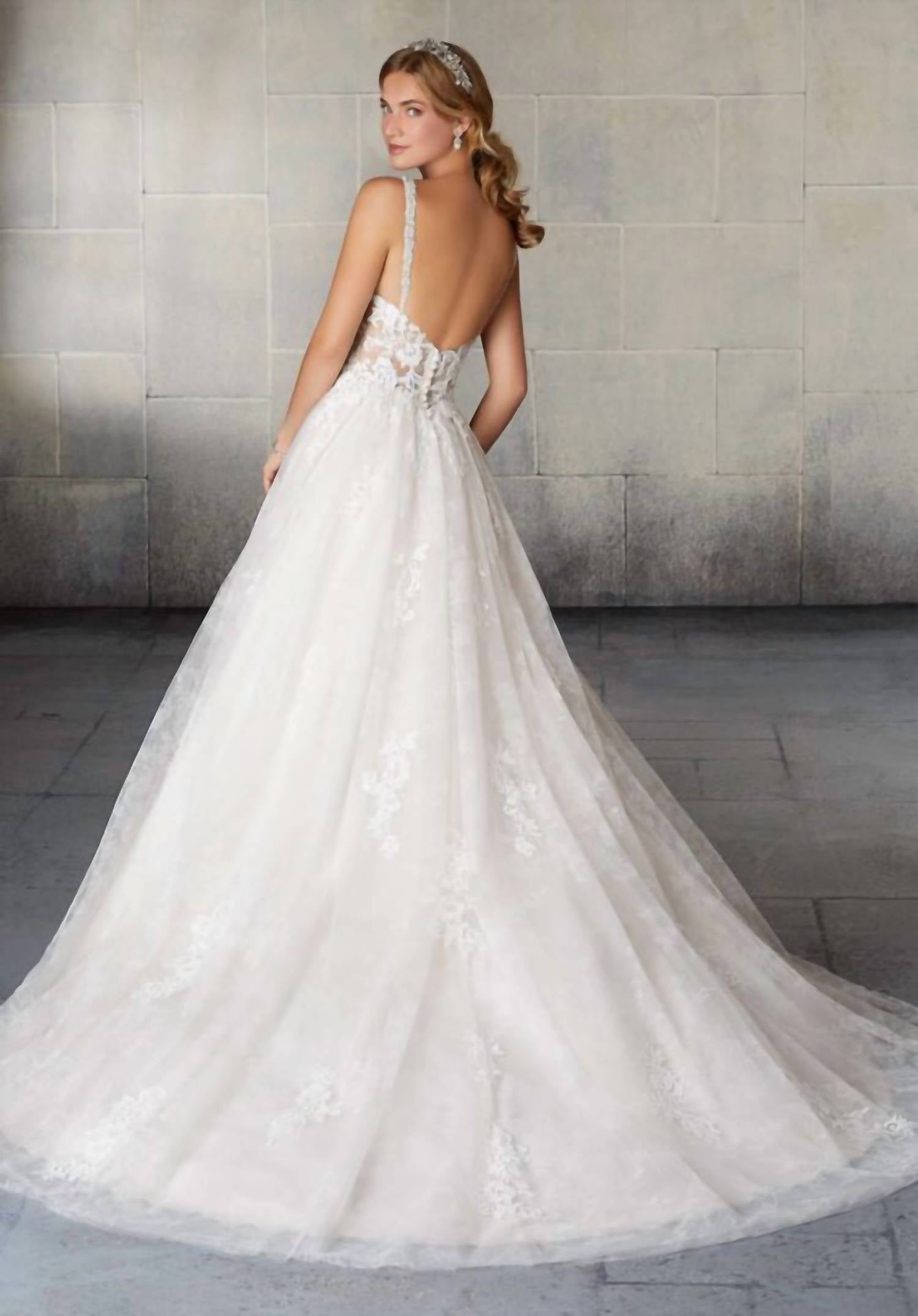 MORILEE Sakura Wedding Dress in ivory rose - women's dress - alternate view