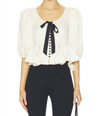 Free People - Pamela Bow Scoop Neck Top